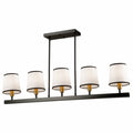 ARTCRAFT COCO 5 LIGHT LINEAR CHANDELIER SC13346BK