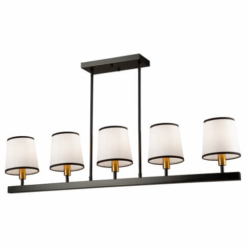 ARTCRAFT COCO 5 LIGHT LINEAR CHANDELIER SC13346BK