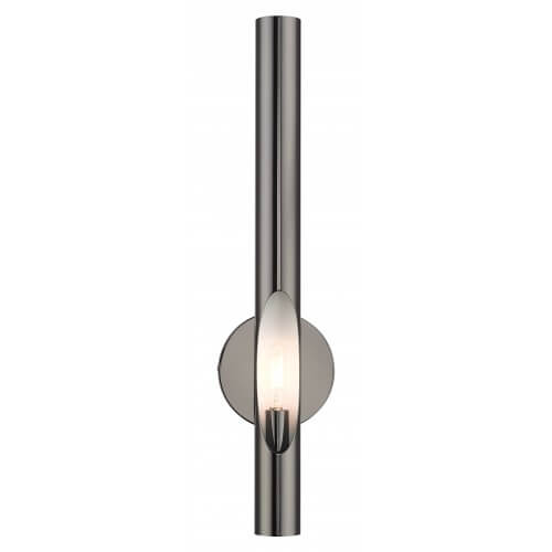 LIVEX LIGHTING Acra Tall Single Sconce Black Chrome 45911-46