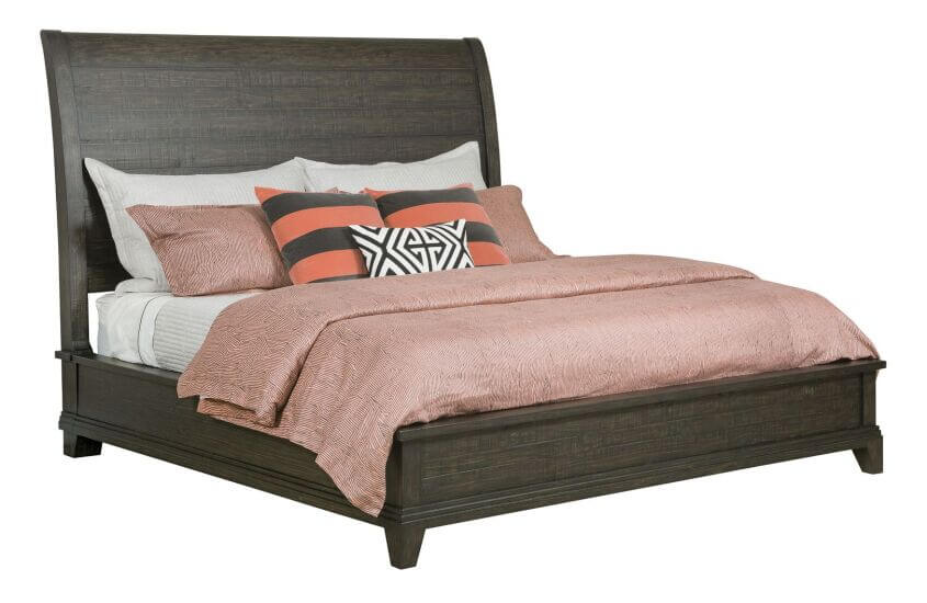 KINCAID PLANK ROAD EASTBURN SLEIGH QUEEN BED CHARCOAL 706-313CP