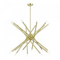 LIVEX LIGHTING Soho Large Chandelier Satin Brass 46779-12