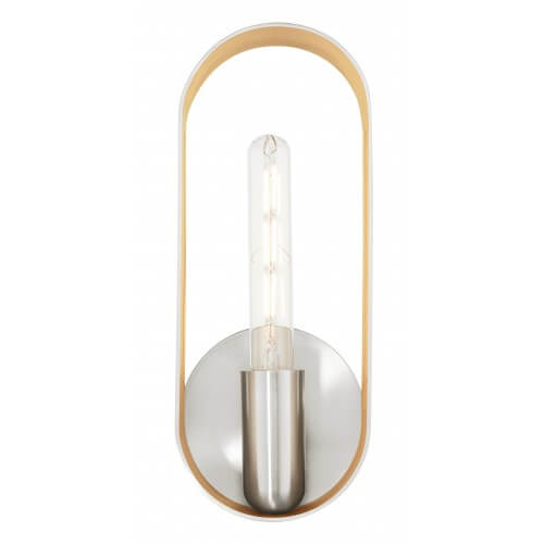 LIVEX LIGHTING Ravena Single Sconce Brushed Nickel 45762-91