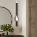 LIVEX LIGHTING Acra Tall Single Sconce Black Chrome 45911-46