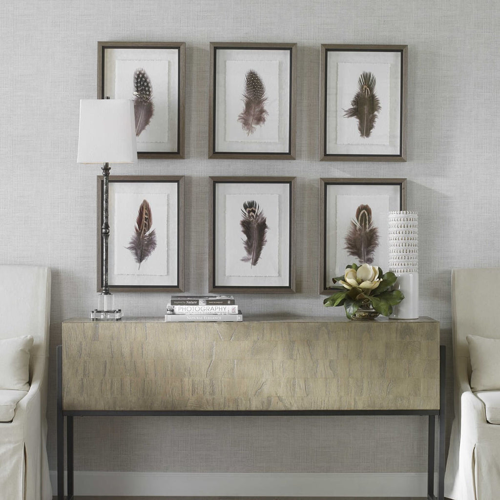 UTTERMOST BIRDS OF A FEATHER FRAMED PRINTS  S/6 41460