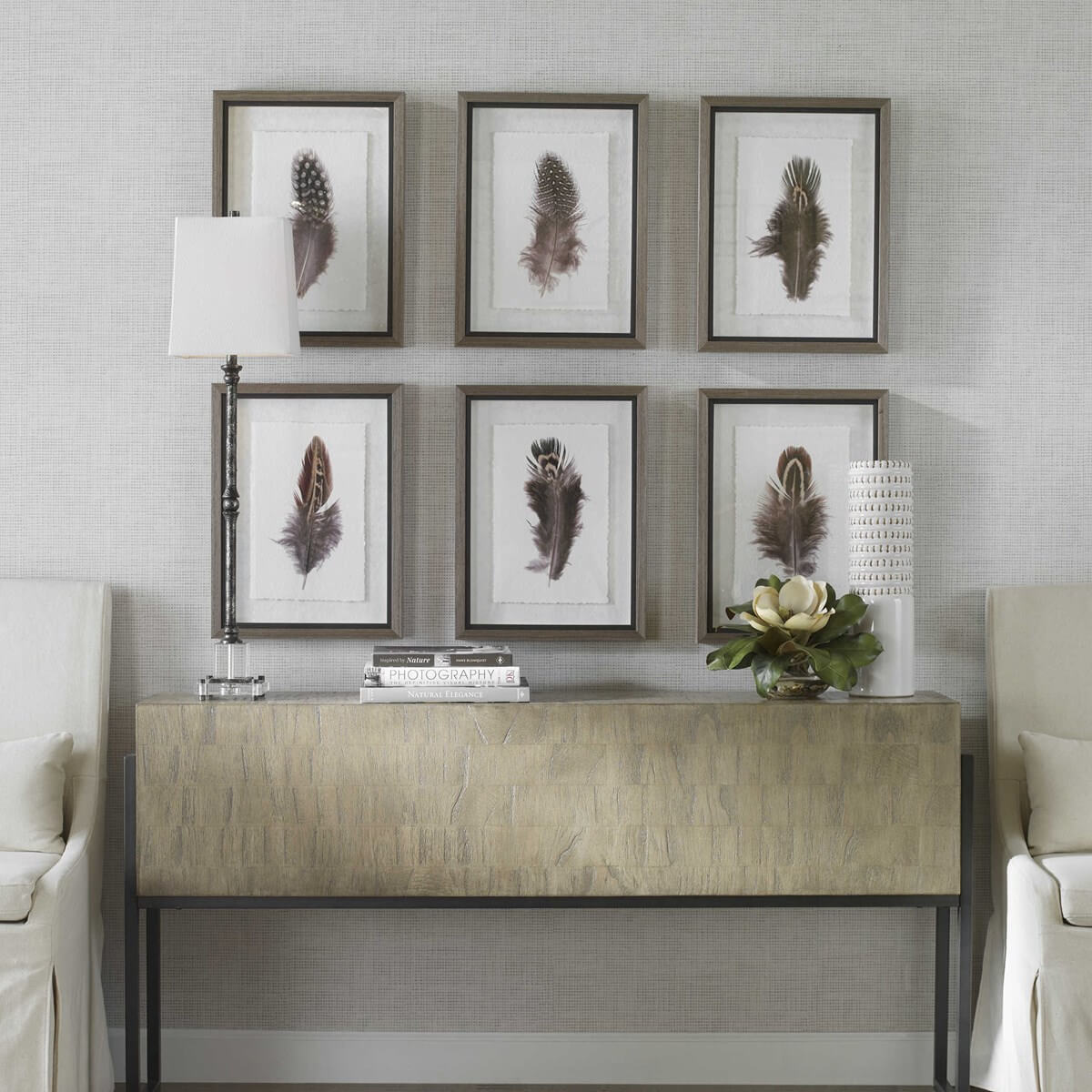UTTERMOST BIRDS OF A FEATHER FRAMED PRINTS  S/6 41460