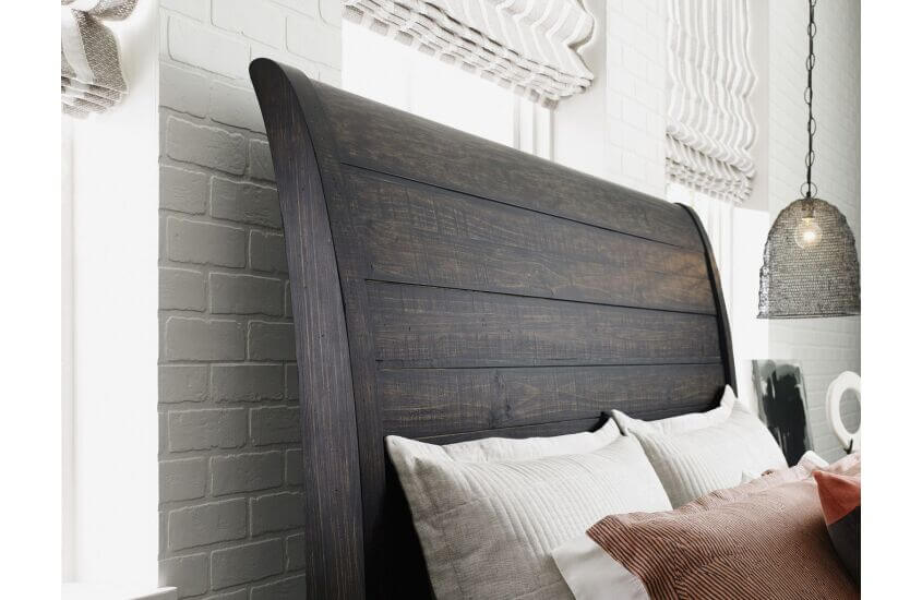 KINCAID PLANK ROAD EASTBURN SLEIGH KING BED CHARCOAL 706-316
