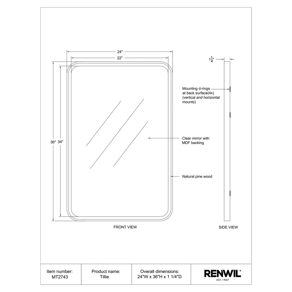RENWIL TILLIE MIRROR MT2743