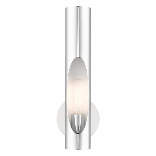 LIVEX LIGHTING Novato Single Sconce Polished Chrome 45891-05