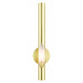 LIVEX LIGHTING Acra Tall Single Sconce Satin Brass 45911-12