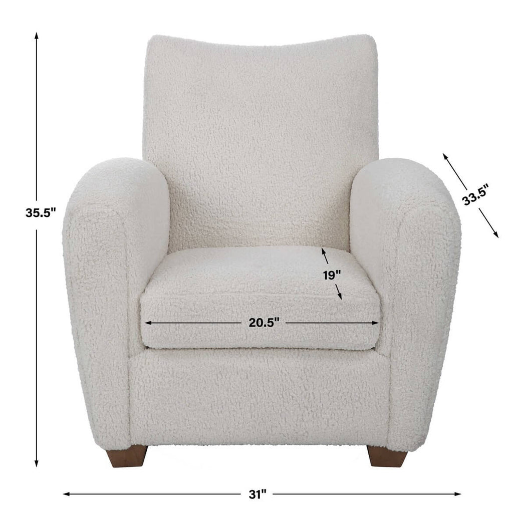 UTTERMOST TEDDY ACCENT CHAIR NATURAL 23682