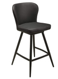 FURNISHINGS' MATE AMELIE COUNTER STOOL BLACK SET OF TWO CS 6402-BL-MB