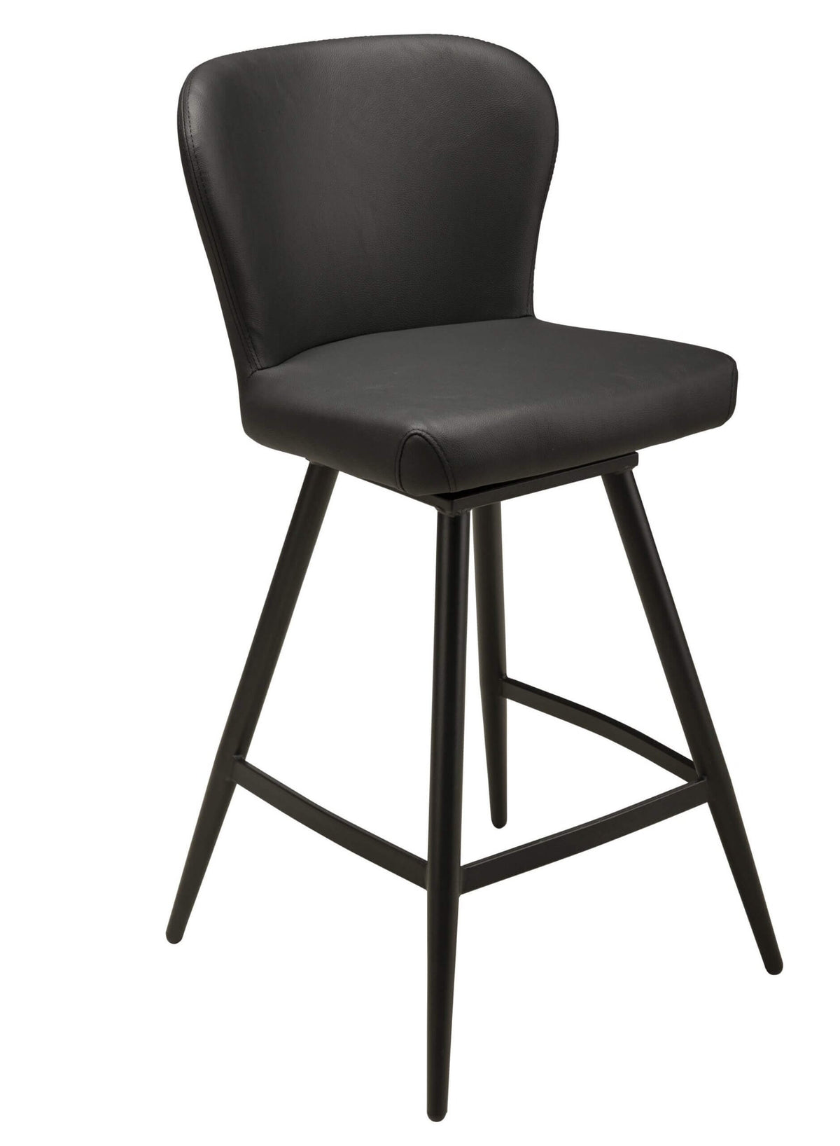 FURNISHINGS' MATE AMELIE COUNTER STOOL BLACK SET OF TWO CS 6402-BL-MB