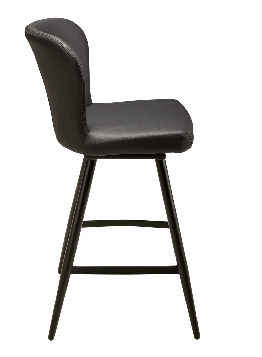 FURNISHINGS' MATE AMELIE COUNTER STOOL BLACK SET OF TWO CS 6402-BL-MB