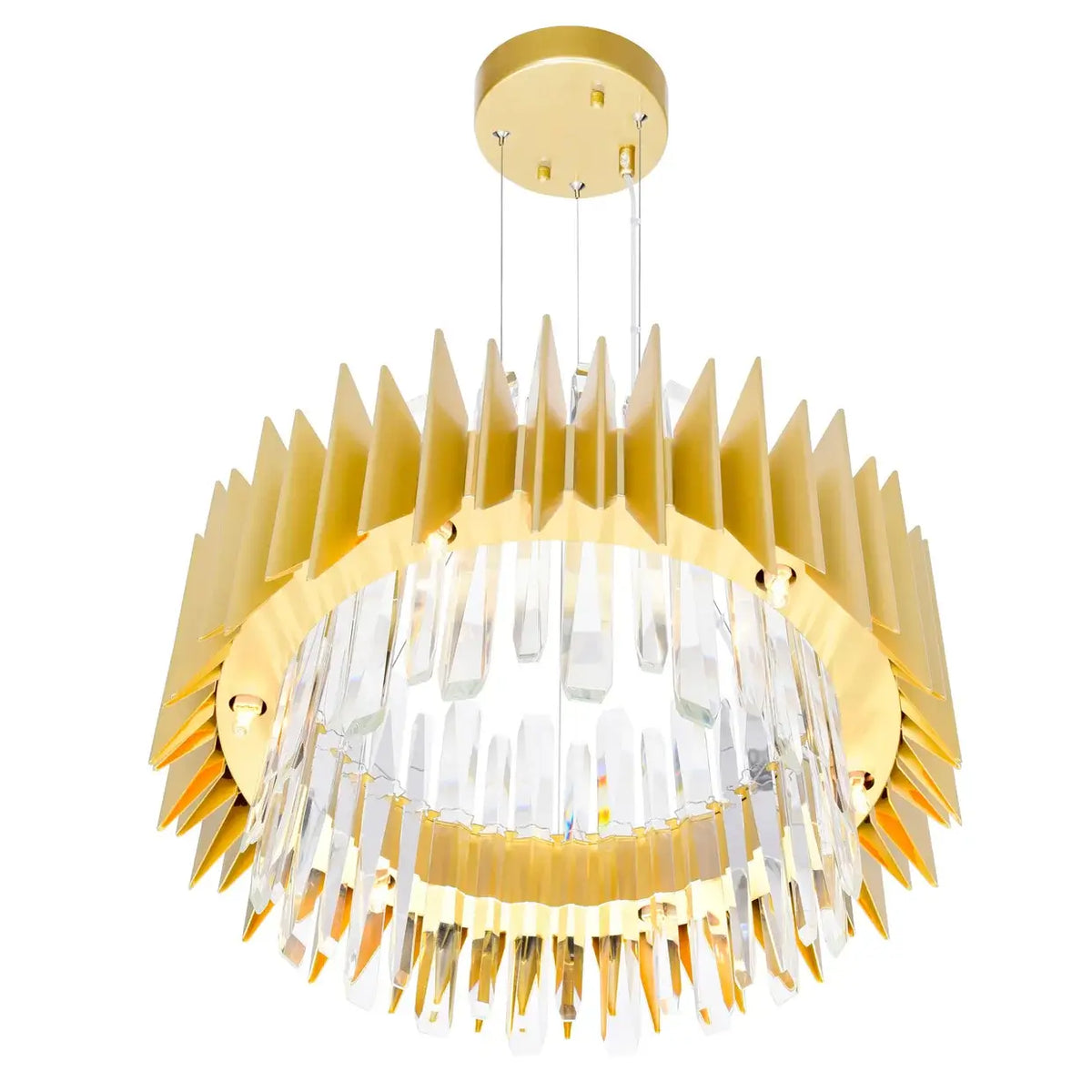 CWI LIGHTING CITYSCAPE 12 LT 20" SATIN GOLD CHANDELIER 1247P20-12-602