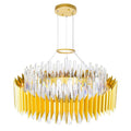 CWI LIGHTING CITYSCAPE 18 LT 28" SATIN GOLD CHANDELIER 1247P28-18-602