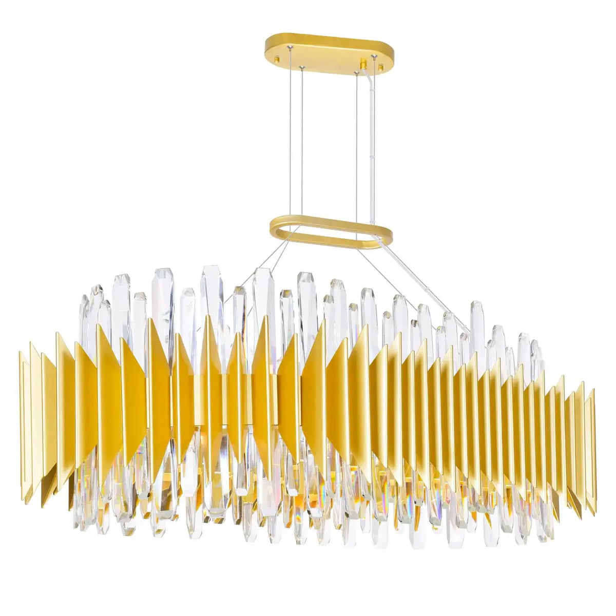 CWI LIGHTING CITYSCAPE 20 LT 39" SATIN GOLD CHANDELIER 1247P39-20-602-O