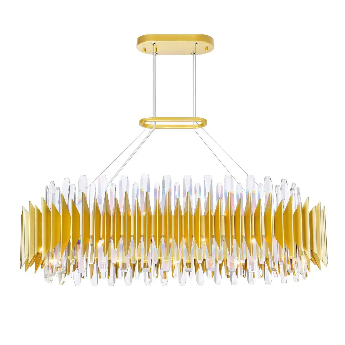 CWI LIGHTING CITYSCAPE 20 LT 39" SATIN GOLD CHANDELIER 1247P39-20-602-O