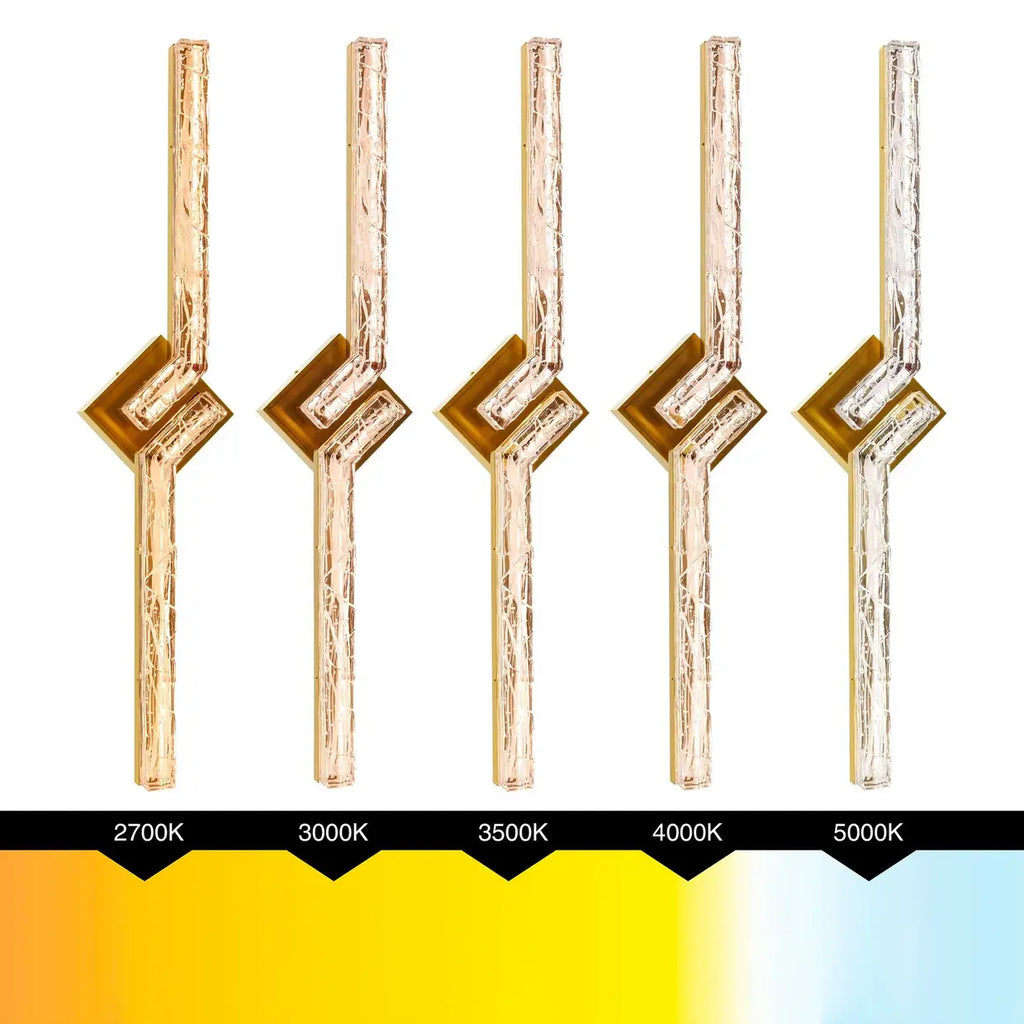 CWI LIGHTING CONTOUR LED 33" BRASS WALL LIGHT 1724W33-2-624