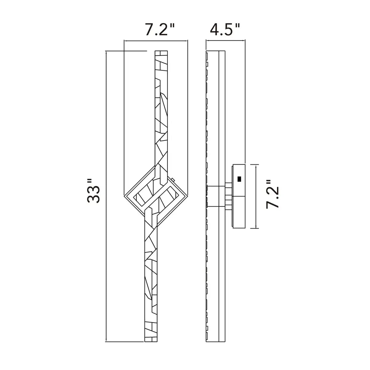 CWI LIGHTING CONTOUR LED 33" BRASS WALL LIGHT 1724W33-2-624
