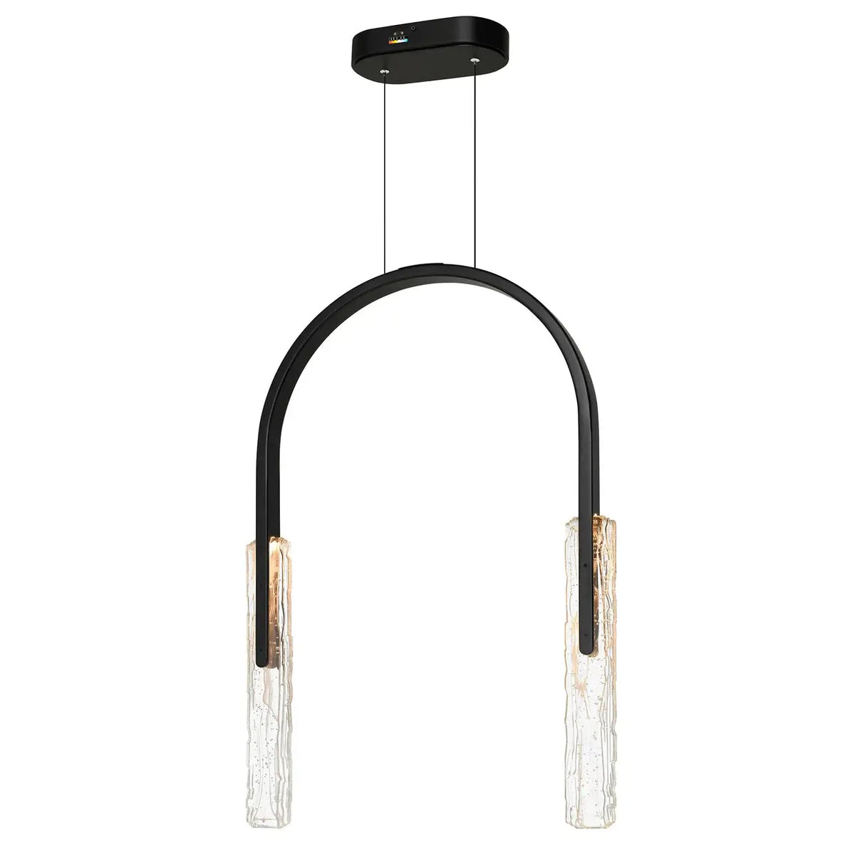 CWI LIGHTING CURVA LED 22" CHANDELIER BLACK  1725P22-2-101