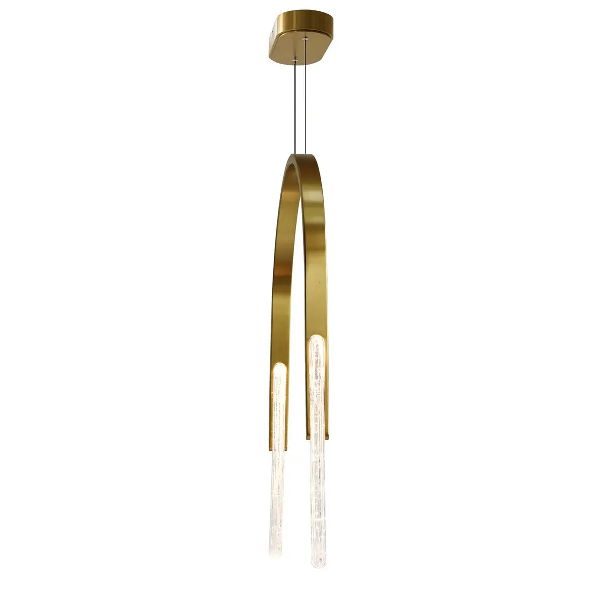 CWI LIGHTING CURVA LED 22" CHANDELIER BRASS1725P22-2-624