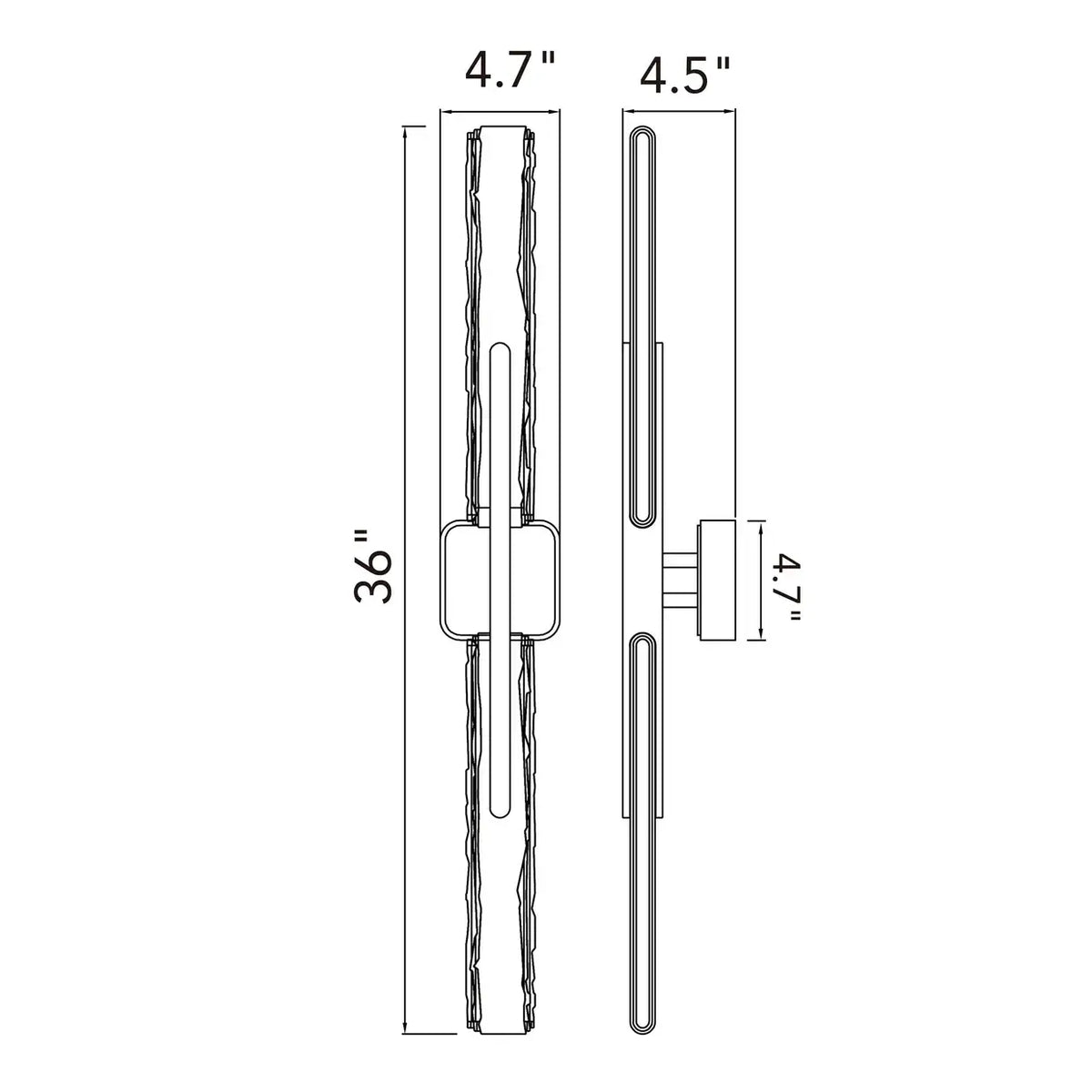 CWI LIGHTING CURVA LED 36" WALL LIGHT BRASS 1725W36-2-624