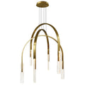 CWI LIGHTING CURVA LED 38" CHANDELIER BRASS 1725P38-6-624