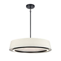 DVI LIGHTING CELENE LED 24" PENDANT EBONY NATURAL DVP41024EB-LIN-CCT