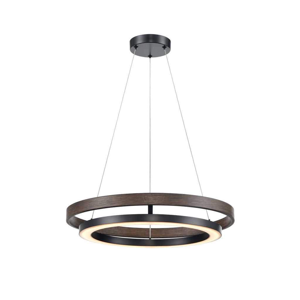 DVI LIGHTING CYBELE CCT 18" PENDANT EBONY IRONWOOD DVP40847EB+IW-CCT