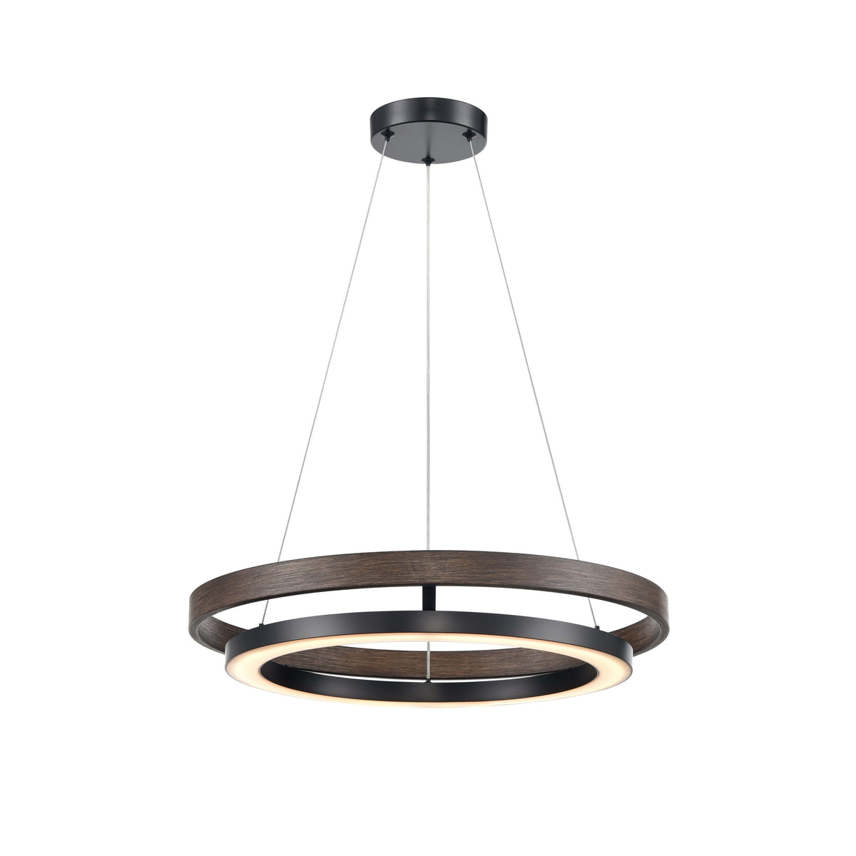 DVI LIGHTING CYBELE CCT 18" PENDANT EBONY IRONWOOD DVP40847EB+IW-CCT