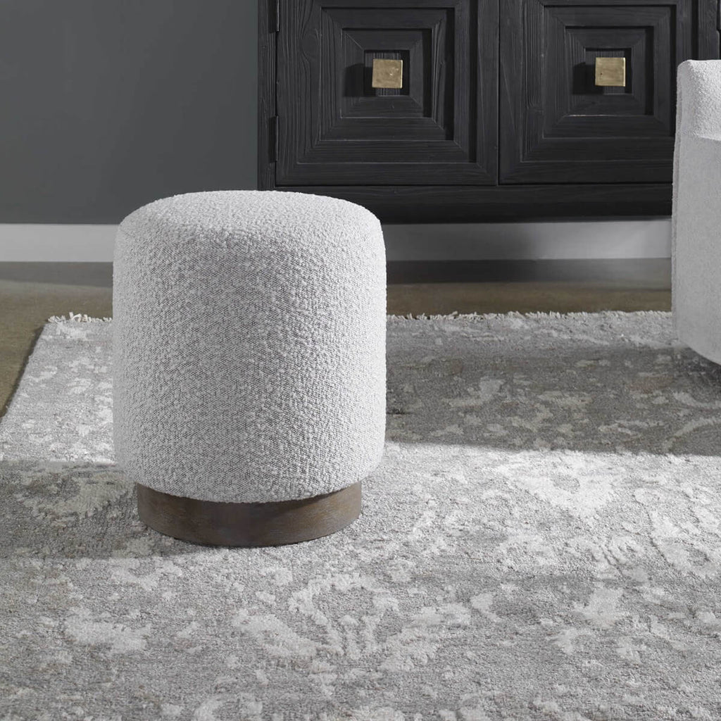 UTTERMOST AVILA OTTOMAN  GRAY 23665