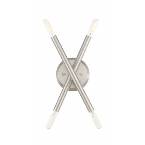LIVEX LIGHTING Soho Sconce Brushed Nickel 46772-91