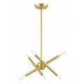 LIVEX LIGHTING Soho Petite Chandelier Satin Brass 46773-12