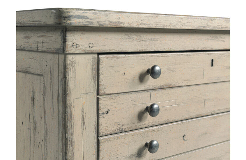 KINCAID ACQUISITIONS BRIMLEY MAP DRAWER BACHELOR'S CHEST - CAMEO FINISH 111-401