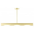 LIVEX LIGHTING Novato Medium Linear Chandelier Satin Brass 45897-12