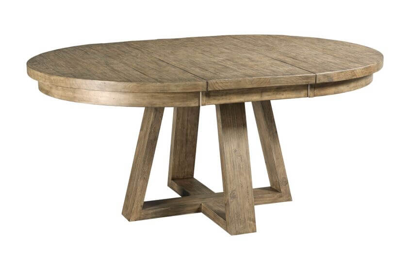 KINCAID PLANK ROAD BUTTON DINING TABLE STONE 706-701S