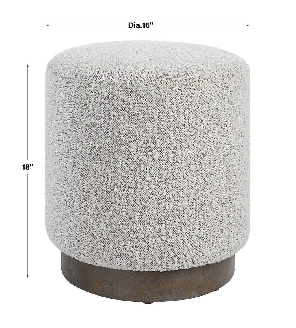 UTTERMOST AVILA OTTOMAN  GRAY 23665