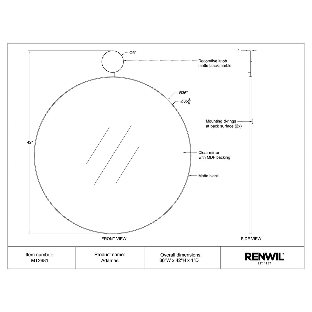 RENWIL ADAMAS MIRROR MT2681
