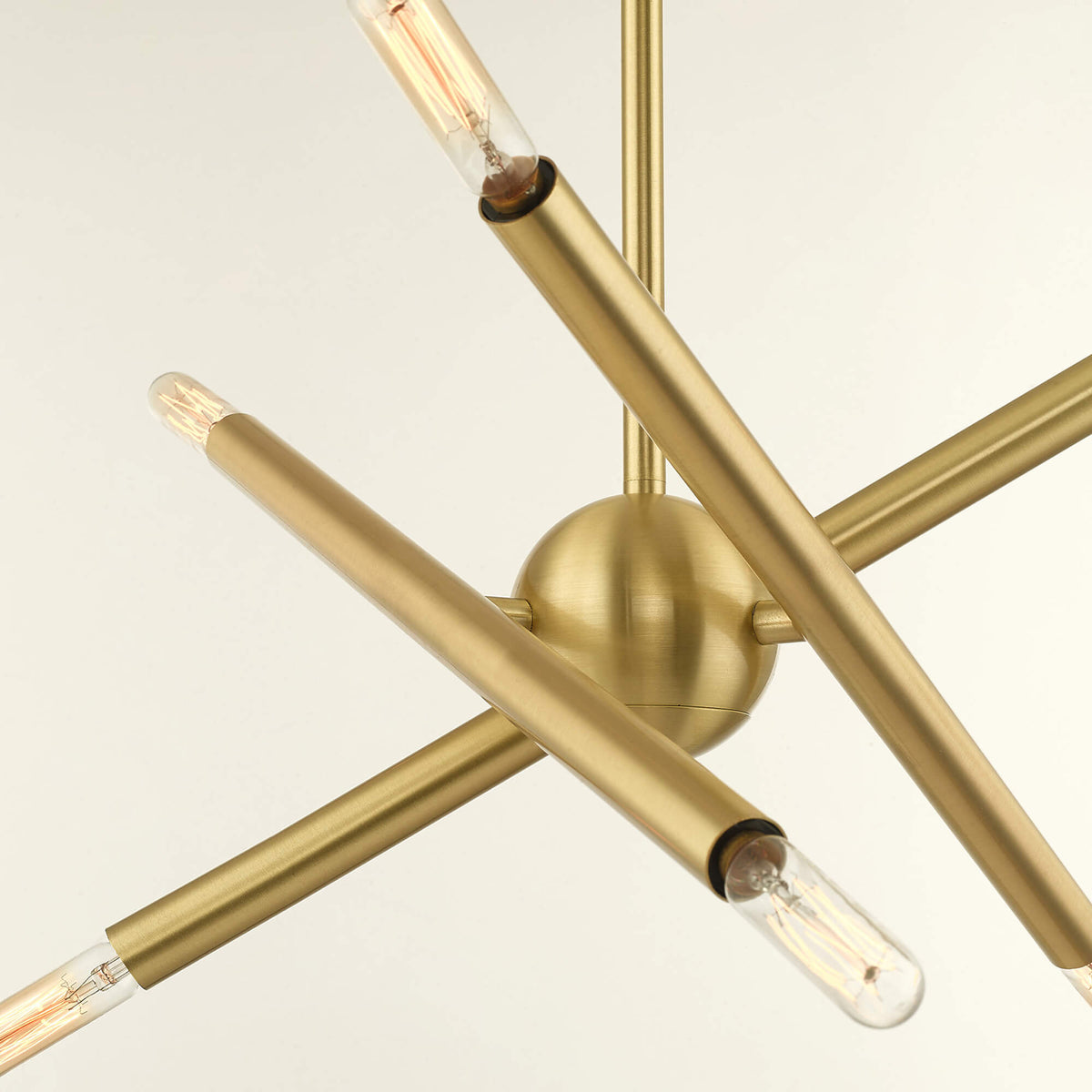 LIVEX LIGHTING Soho Petite Chandelier Satin Brass 46773-12