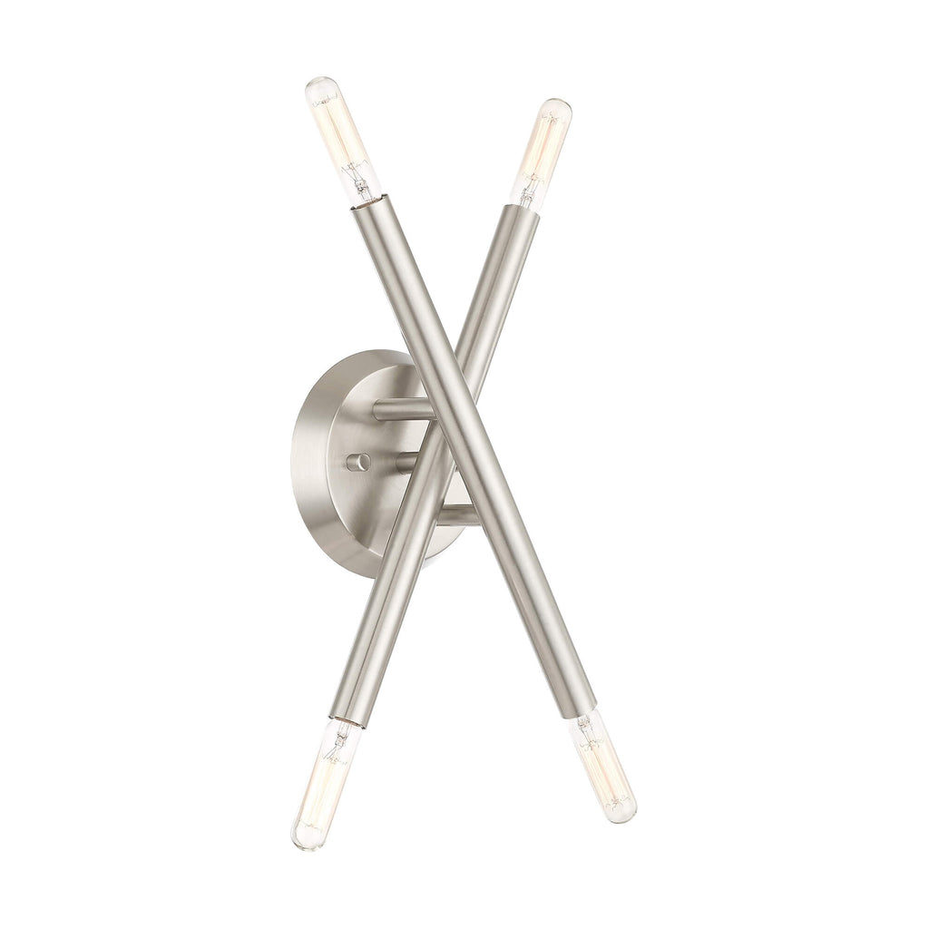 LIVEX LIGHTING Soho Sconce Brushed Nickel 46772-91