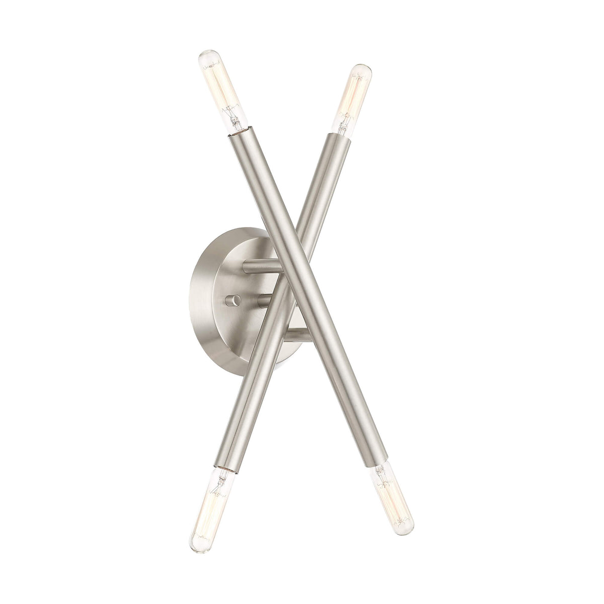 LIVEX LIGHTING Soho Sconce Brushed Nickel 46772-91