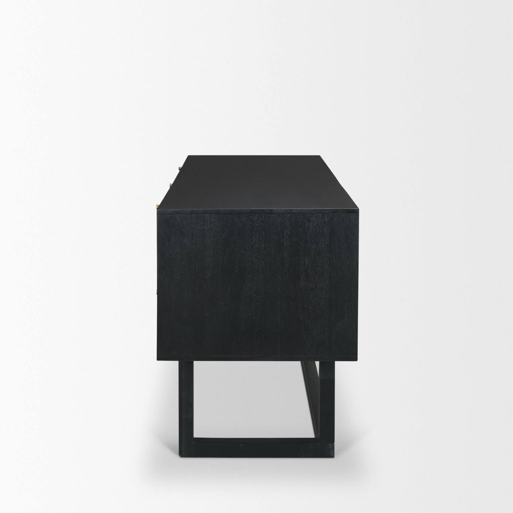 MERCANA GRIER 65" CANE OFFICE DESK BLACK 71145