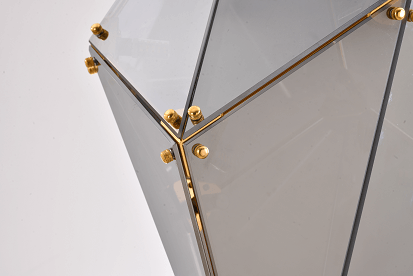 BETHEL GOLD FRAMED PRISIM CHANDELIER DLS51C22SM