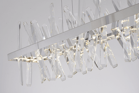 BETHEL CHROME FRAME LED LINEAR CHANDELIER FT96C39CH