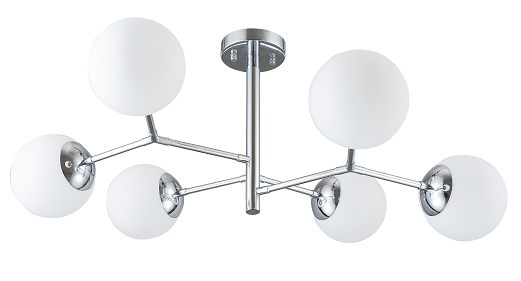 BETHEL CHROME METAL FRAME CEILING FIXTURE KJ02CH
