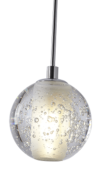BETHEL CLEAR BUBBLE CRYSTAL SINGLE PENDANT FT66P3C