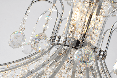 BETHEL CHROME FRAME WATERFALL CHANDELIER LA45C31CH