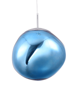 BETHEL PENDANT BLUE ACRYLIC ORB  DU137P15B