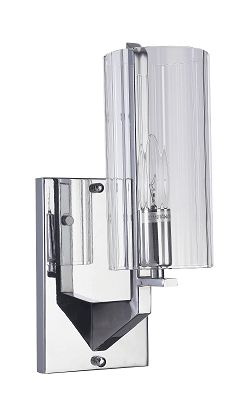 BETHEL CHROME FRAME SINGLE LIGHT WALL SCONCE  DU121