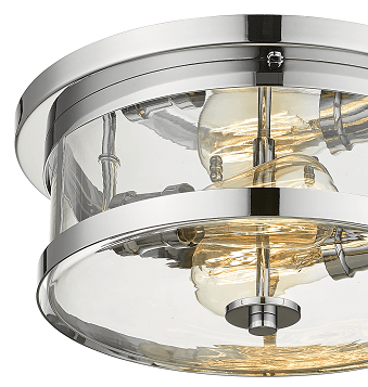 BETHEL CHROME ROUND FLUSH MOUNT  YS22137-2C-CH
